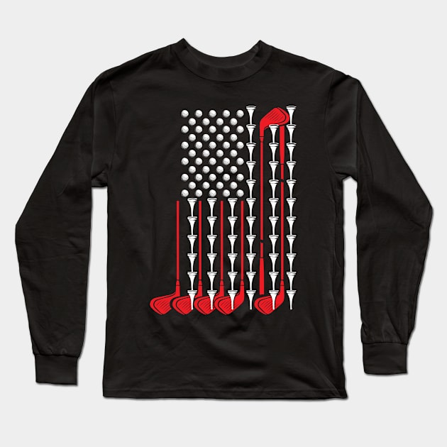 America USA Golf Long Sleeve T-Shirt by ShirtsShirtsndmoreShirts